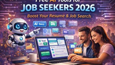 Free AI tools for job seekers in 2026 helping improve resumes and job search with AI technology